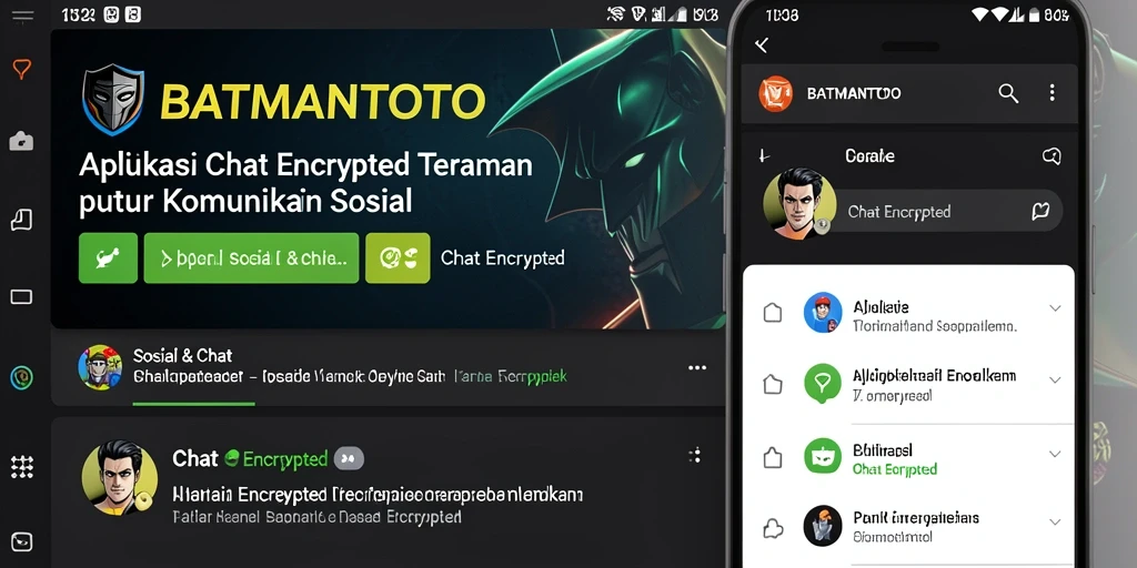 Antarmuka BATMANTOTO dengan fungsi Chat Encrypted yang mudah digunakan.