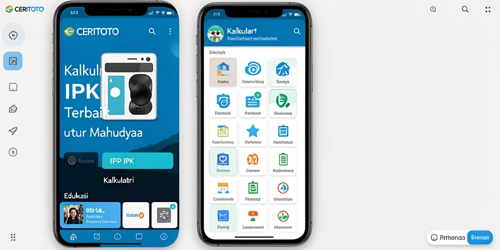 Antarmuka user-friendly aplikasi Kalkulator IPK CERITOTO yang memudahkan pengguna.