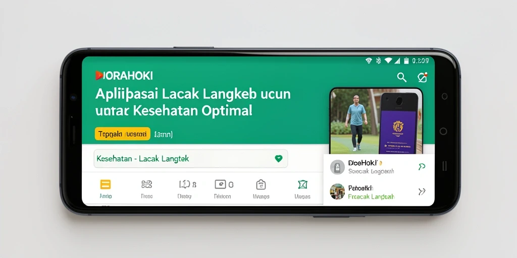 Antarmuka DORAHOKI yang menampilkan laporan langkah pengguna.