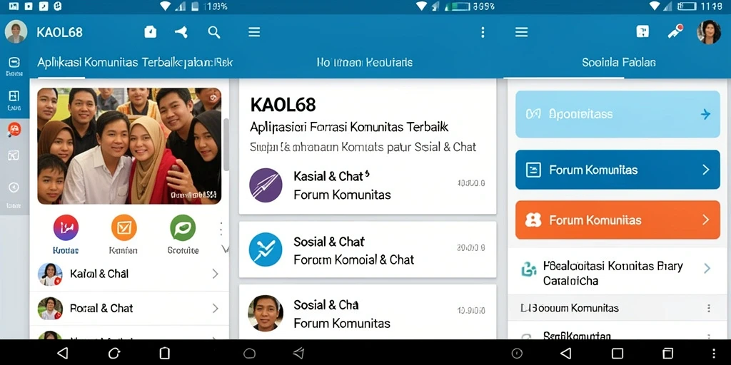 Antarmuka KAOL68 yang sederhana dan fungsional untuk komunitas.
