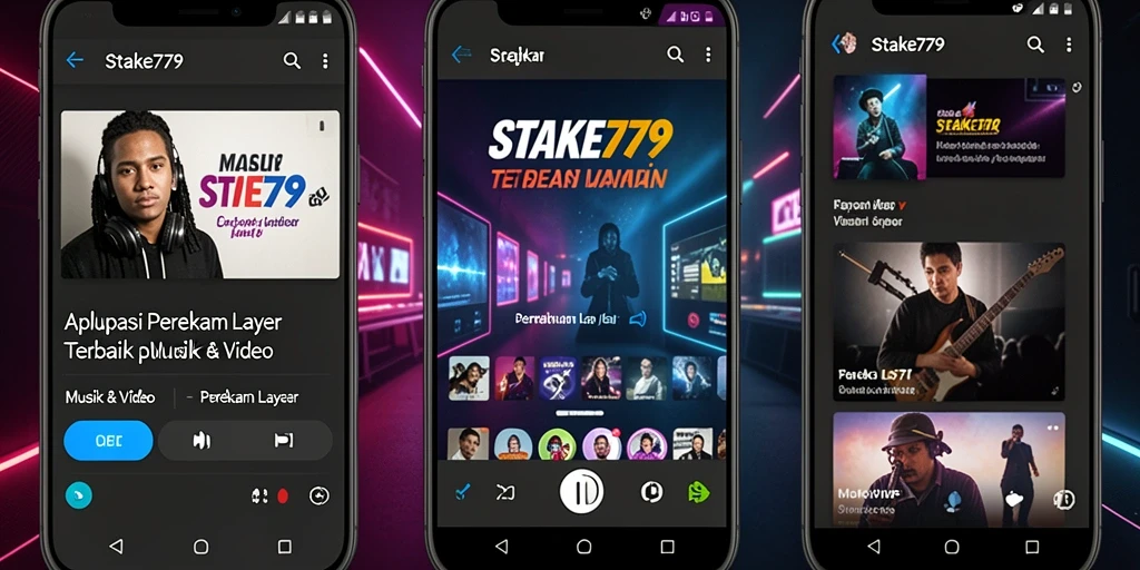 Antarmuka aplikasi STAKE779 saat merekam layar.