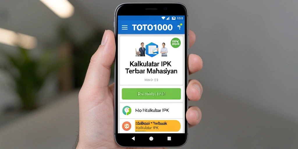 Antarmuka TOTO1000 menampilkan fitur Kalkulator IPK yang jelas dan sederhana.