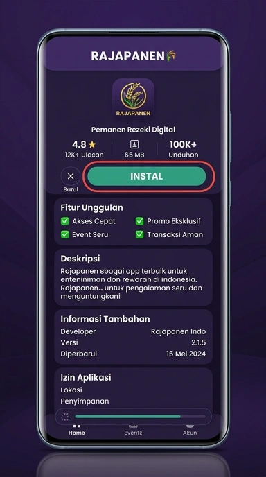 Unduh dan Instal APK Rajapanen untuk Pengguna Android